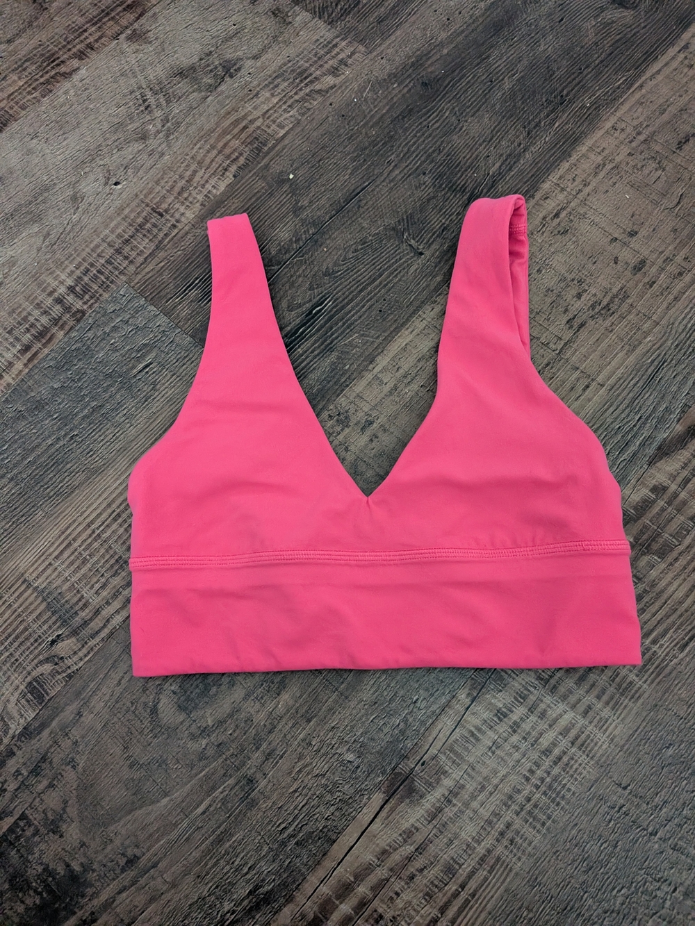 lululemon athletica Bright Pink V-Neck Sports Bra